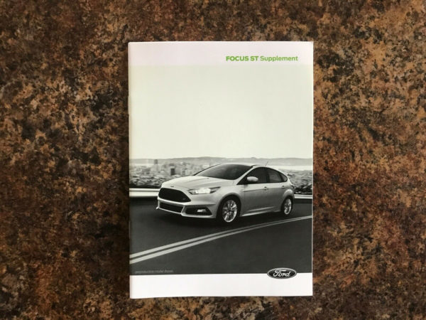 2015 Ford Focus ST Owner's Manual Supplement