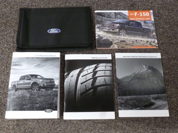 2019 Ford F-150 Truck Owner's Operator Manual User Guide Set