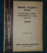 1939 Ford Passenger Car & Truck Body Parts Catalog