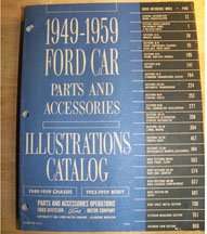 1959 Ford Country Squire Models Chassis & Body Parts Catalog Illustrations