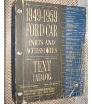 1958 Ford Fairlane Models Chassis & Body Parts Catalog Text