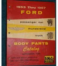 1956 Ford Thunderbird Body Parts Catalog