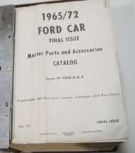 1967 Ford Fairlane Master Parts Catalog Text