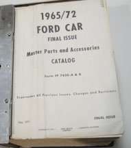 1972 Ford Torino Master Parts Catalog Text
