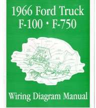 1966 Ford F-100 F-250 F-350 F-450 F-550 F-650 F-750 Wiring Diagram Manual