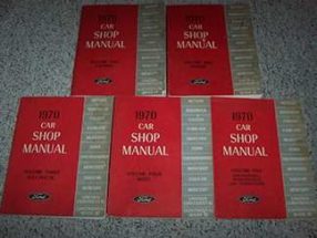 1970 Ford Mustang Shop Service Repair Manual