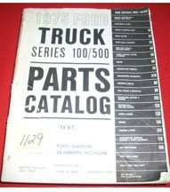 1975 Ford F-100 Truck Parts Catalog Text