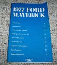 1977 Ford Maverick Owner's Manual