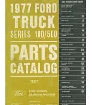1977 Ford Bronco Parts Catalog Text