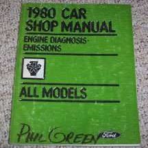 1980 Ford Mustang Engine & Emission Diagnosis Service Manual