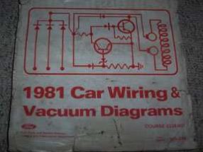 1981 Ford Thunderbird Large Format Wiring & Vacuum Diagrams Manual
