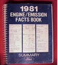 1981 Ford F-100 Truck Engine/Emissions Facts Book Summary