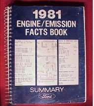1981 Ford F-600 Truck Engine/Emissions Facts Book Summary