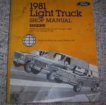 1981 Ford Truck F-100, F-250 & F-350, Bronco & Econoline E-100, E-150, E-250 & E-350 Engine Service Manual