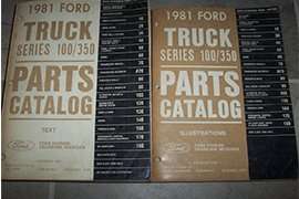 1981 Ford Econoline E-100, E-150, E-250 & E-350 Parts Catalog Text & Illustrations