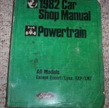 1982 Ford Mustang Powertrain Service Manual