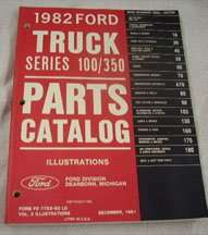 1982 Ford F-100 Truck Parts Catalog Illustrations