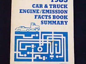 1983 Ford F-250 Truck Engine/Emissions Facts Book Summary