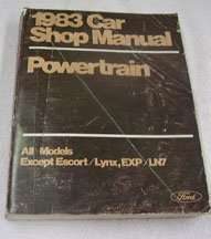 1983 Ford Mustang Powertrain Service Manual