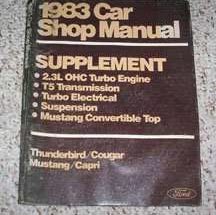 1983 Ford Thunderbird Service Manual Supplement