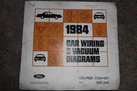 1984 Ford Mustang Large Format Wiring Diagrams Manual