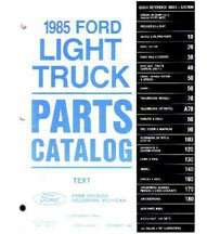 1985 Ford Ranger Parts Catalog Text