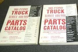 1985 Ford F-600 Truck Parts Catalog Text