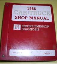 1986 Ford Econoline E-150, E-250 & E-350 Engine/Emission Diagnosis Service Manual