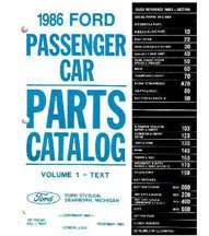 1986 Ford LTD Parts Catalog Text & Illustrations