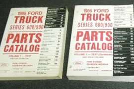 1986 Ford F-800 Truck Parts Catalog Text