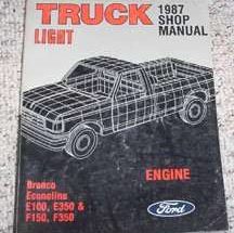 1987 Ford F-Series Truck Engine Service Manual
