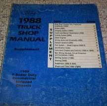 1989 Ford F-450 Commercial Stripped Chassis Service Manual Supplement