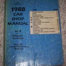 1988 Ford Mustang Chassis & Electrical Service Manual