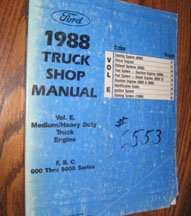 1988 Ford F-800 Truck Engine Service Manual