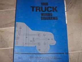 1988 Ford Ranger Large Format Wiring Diagrams Manual