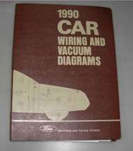 1990 Ford Thunderbird Large Format Wiring Diagrams Manual