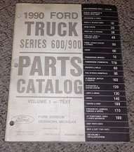 1990 Ford F-600 Truck Parts Catalog Text