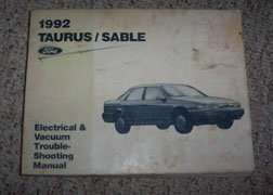 1992 Ford Taurus Electrical Wiring Diagrams Troubleshooting Manual