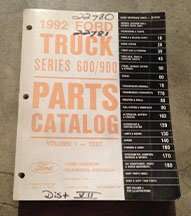 1992 Ford F-600 Truck Parts Catalog Text