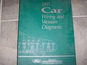 1993 Ford Mustang Large Format Electrical Wiring Diagrams Manual