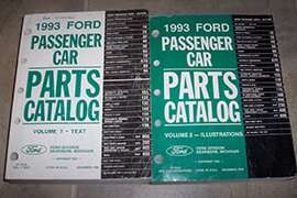 1993 Ford Thunderbird Parts Catalog Text & Illustrations