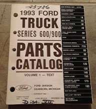 1993 Ford F-800 Truck Parts Catalog Text