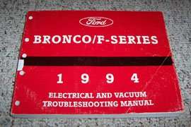 1994 Ford Bronco & F-Series Truck Electrical Wiring Diagrams Troubleshooting Manual