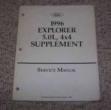 1996 Ford Explorer 5.0L 4X4 Service Manual Supplement