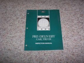 1998 Ford F-250 Truck Pre-Delivery, Maintenance & Lubrication Service Manual