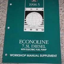 1998 Ford Econoline E-350 7.3L Diesel Service Manual Supplement