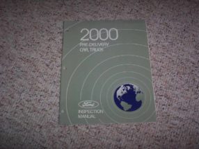 2000 Ford F-250 Truck Pre-Delivery, Maintenance & Lubrication Service Manual