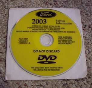 2003 Ford Crown Victoria Service Manual DVD