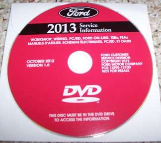 2013 Ford Mustang Service Manual DVD